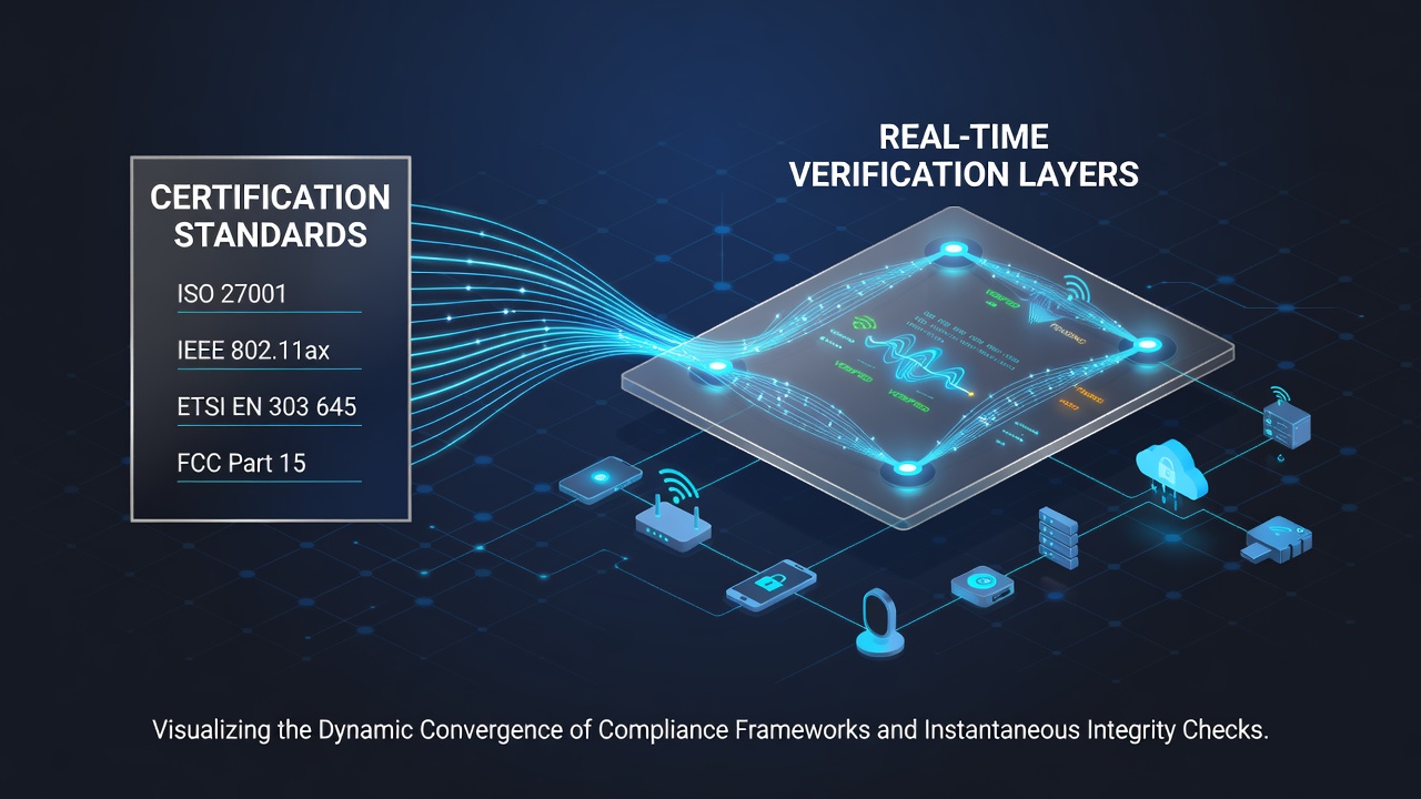 Illustration of wireless entertainment platform architecture showing verification processes